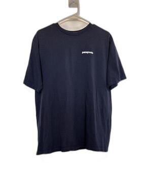 Navy Blue Patagonia Classic Logo‎ T-Shirt
